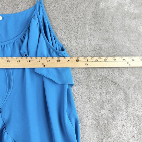 Banana Republic Tank Top Womens Large Blue Spaghetti Strap Sleeveless Blouse - Picture 4 of 14